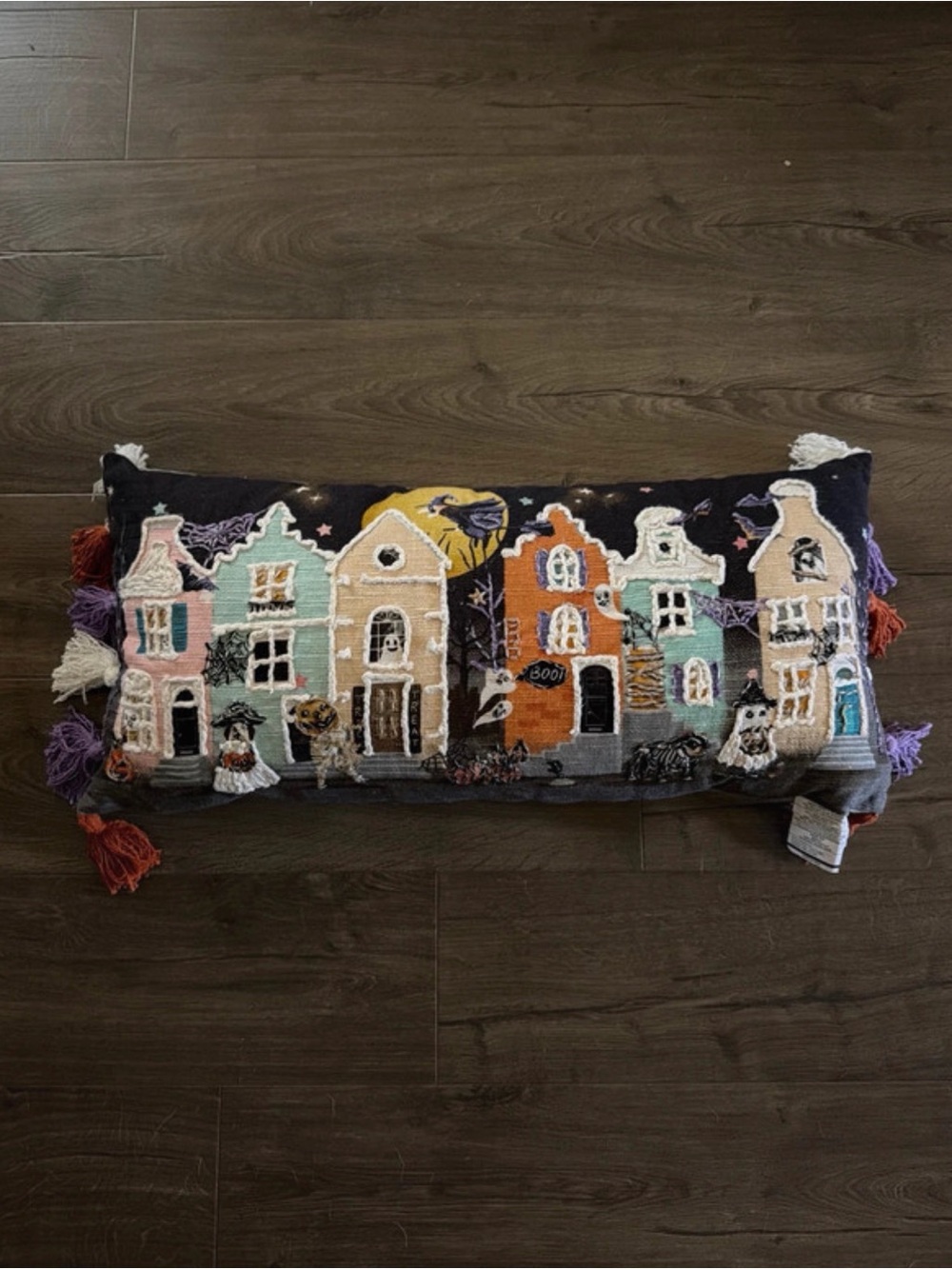 Halloween Haunted Houses Decorative Lumbar Pillow